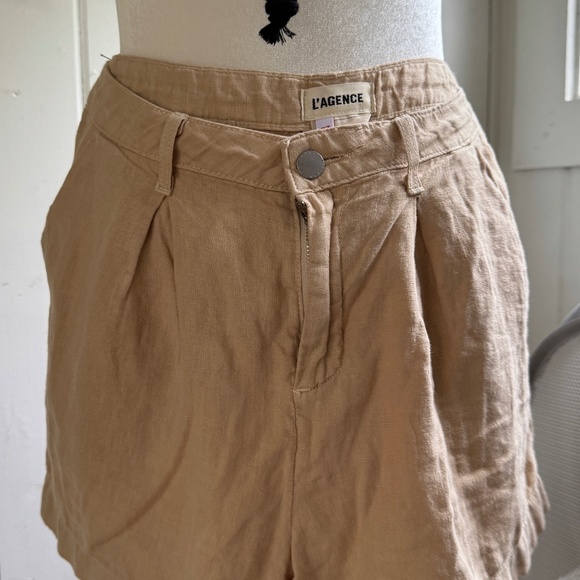 L’AGENCE 100 PERCENT LINEN SHORTS - Picture 1 of 7